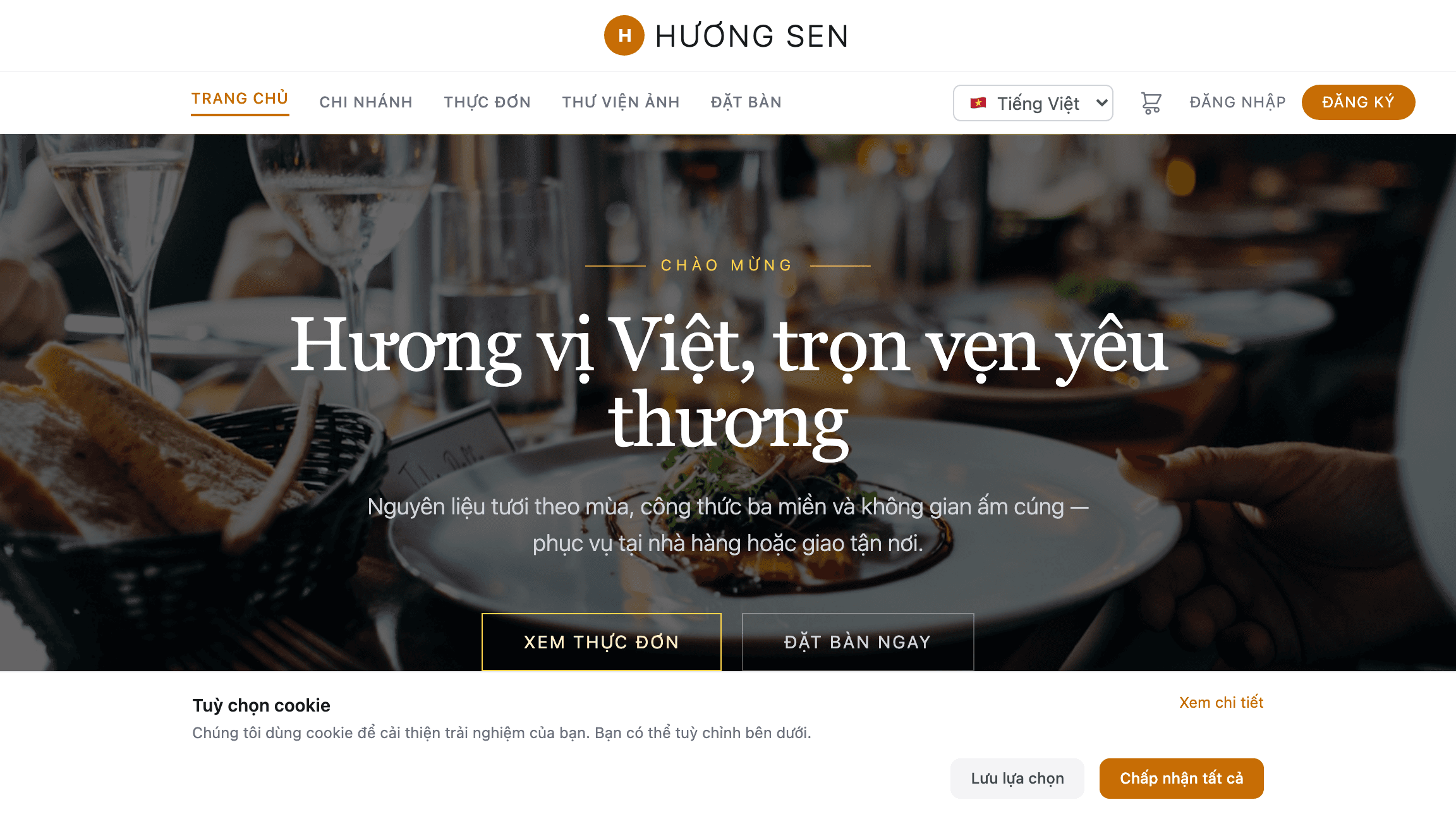 Đặt bàn và gọi món nhà hàng — ảnh màn hình 1